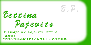 bettina pajevits business card